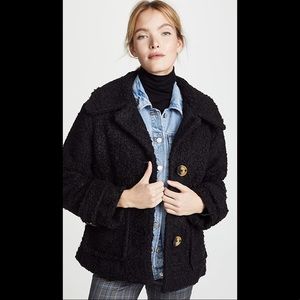 Free People NWT So Soft Cozy Peacoat Black Size M